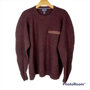 Patagonia Ridgeway Crew Sweater Mens XL Wool Pullover Brown